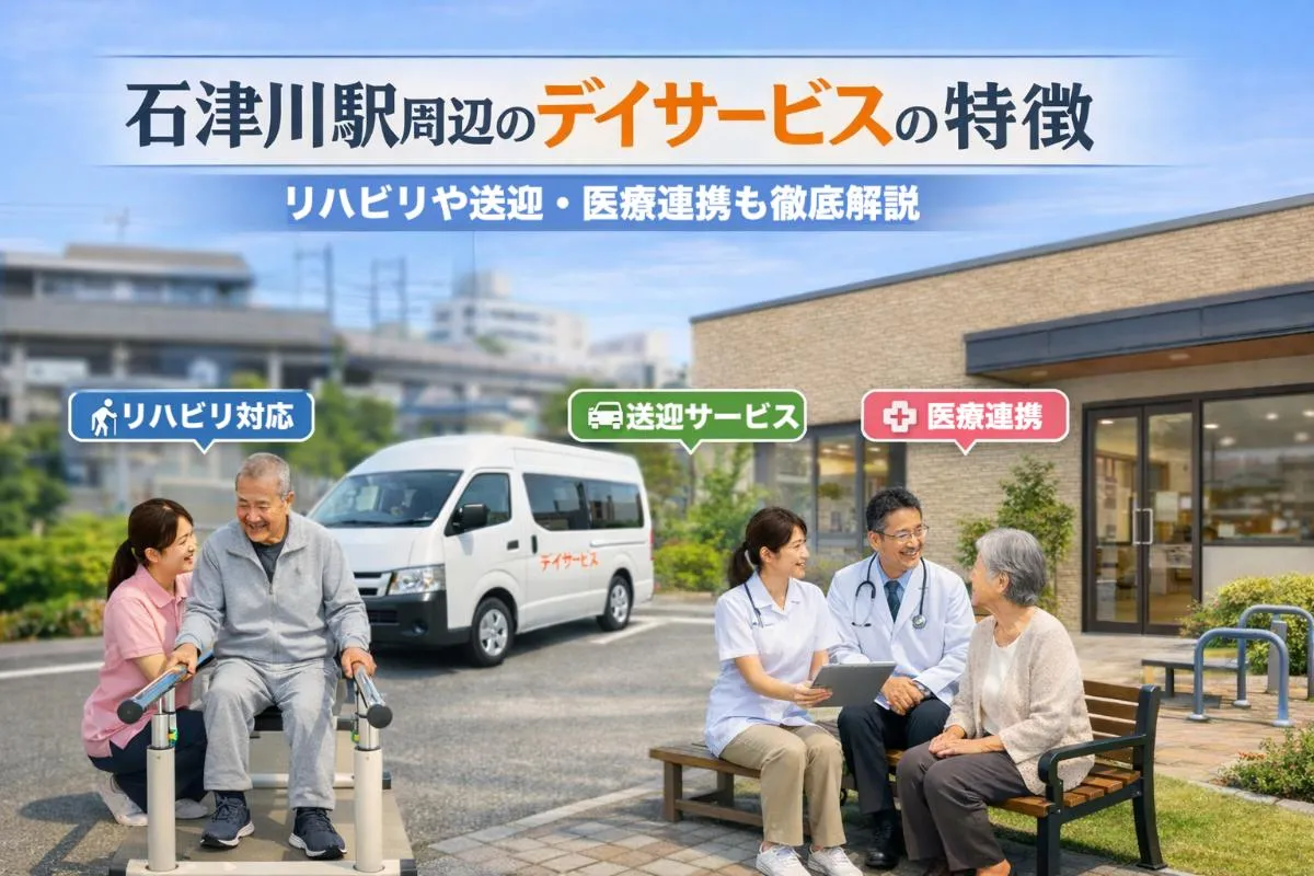 石津川駅周辺のデイサービスの特徴｜リハビリや送迎・医療連携も徹底解説